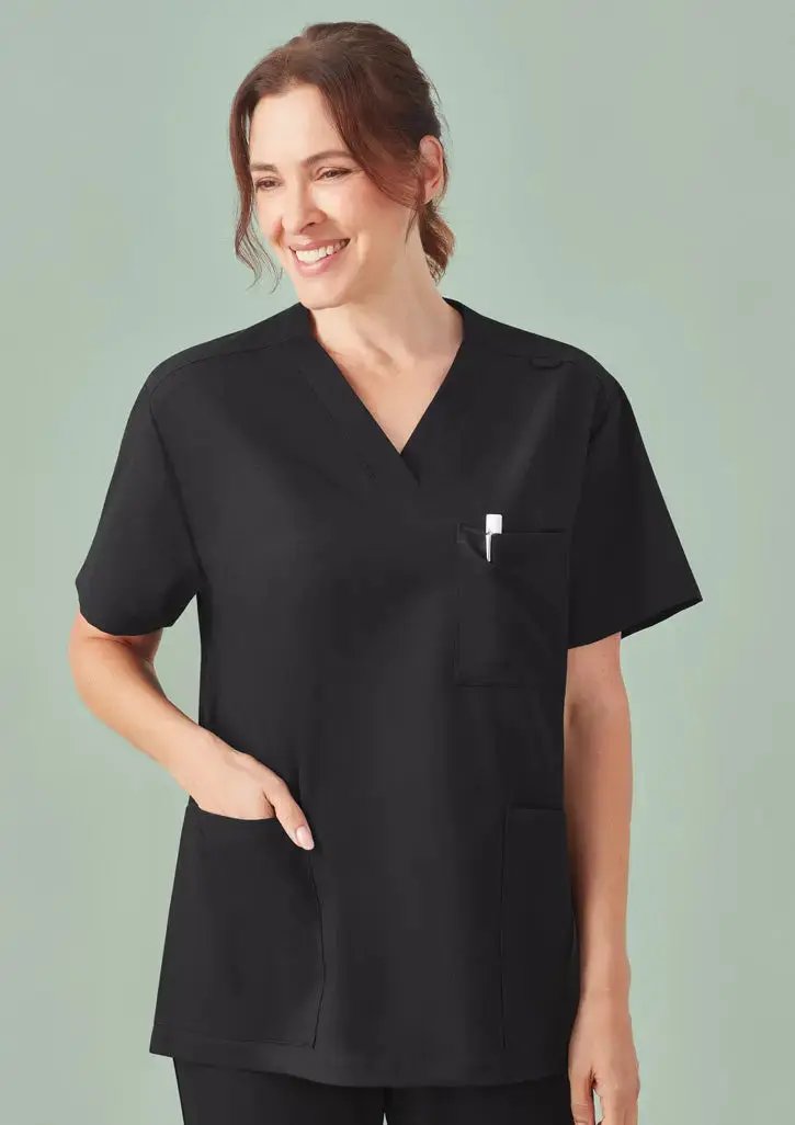 Biz Care Unisex (Men/Women) Pulse V-neck Scrub Top CU544US Simply Scrubs Australia